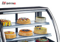 2 Shelf Elegance Curve Counter Top Cake Display Fridge Showcase With Marble Base