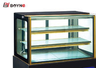 3 Layer Air Cooling Defrost Countertop Cake Display Fridge Showcase For Advertising
