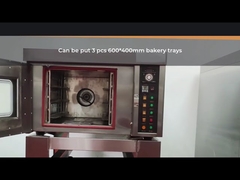 Industrial Stainless Steel Hot Air Convection Bakery Oven with Three Layer