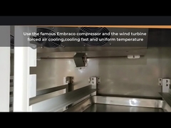 4 pintu kulkas komersial tegak 400x600 Bakery Tray Ouchscreen Embraco kompresor