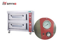 220V Industrial Double Deck Pizza Oven , Restaurant Automatic Pizza Oven Equipment