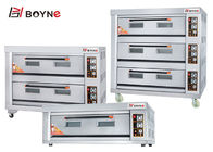 Stainless Steel Gas Three Layer Nine Trays Deck Oven Mechanical Panel
