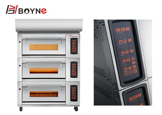 4 Deck 8 Trays Bakery Deck Oven 22.2kw Electric Bread Oven